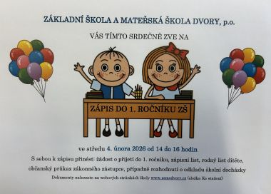 Zápis do 1. ročníku ZŠ